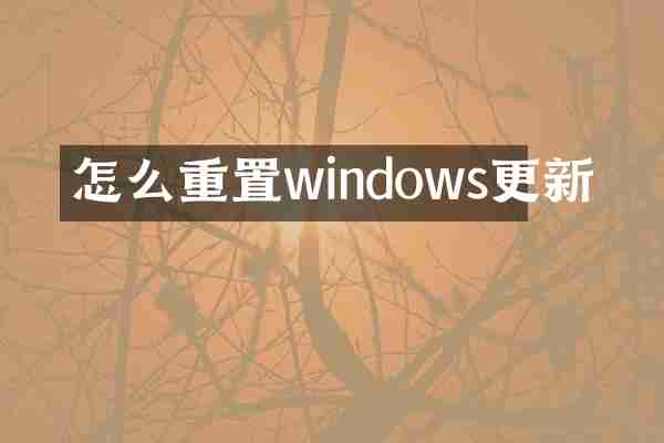 怎么重置windows更新