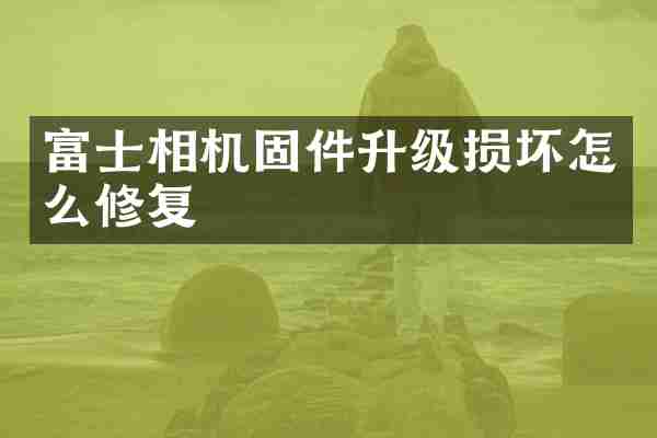 富士相机固件升级损坏怎么修复