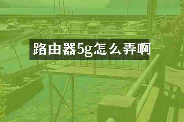 路由器5g怎么弄啊