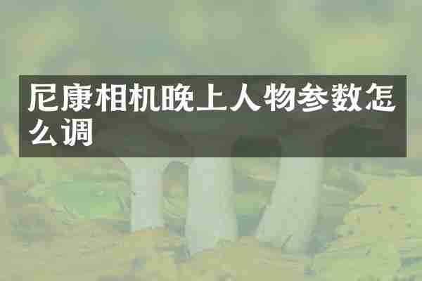 尼康相机晚上人物参数怎么调