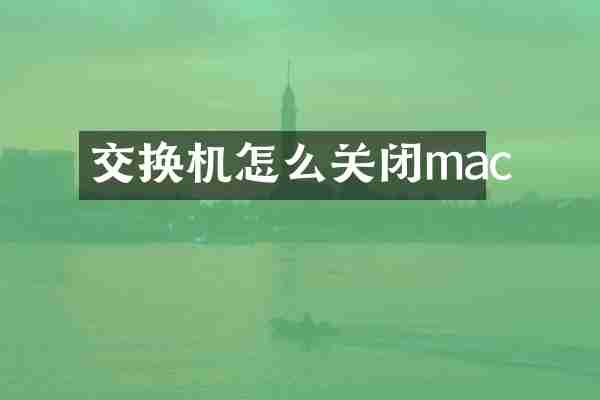 交换机怎么关闭mac