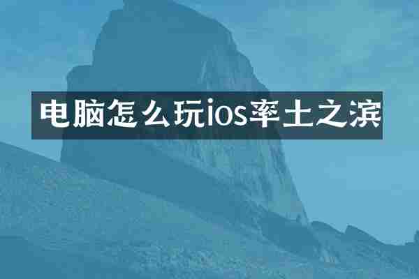 电脑怎么玩ios率土之滨