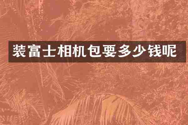 装富士相机包要多少钱呢