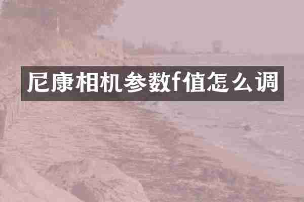 尼康相机参数f值怎么调