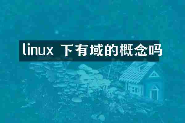 linux 下有域的概念吗