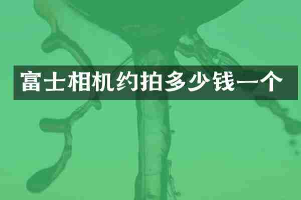 富士相机约拍多少钱一个
