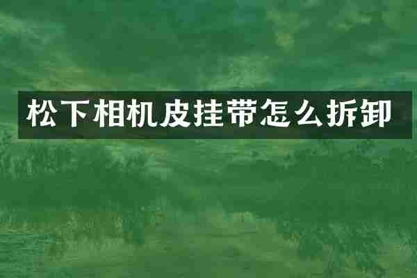 松下相机皮挂带怎么拆卸
