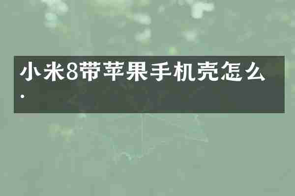 小米8带苹果手机壳怎么样