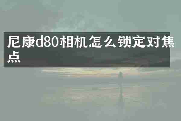 尼康d80相机怎么锁定对焦点