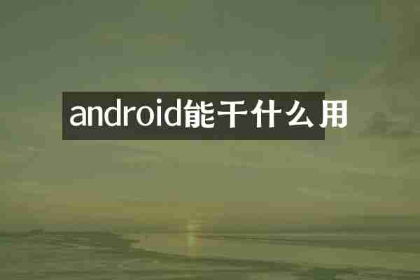 android能干什么用