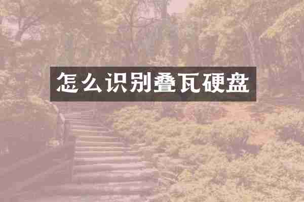 怎么识别叠瓦硬盘