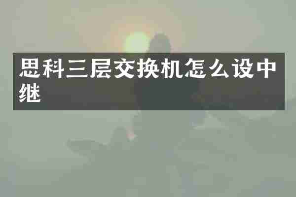 思科三层交换机怎么设中继
