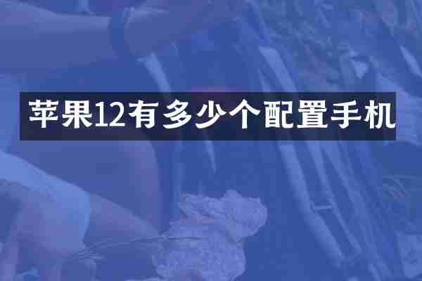 苹果12有多少个配置手机