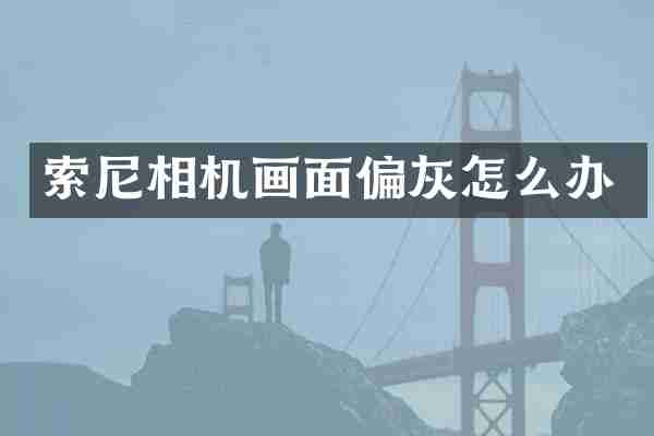 索尼相机画面偏灰怎么办