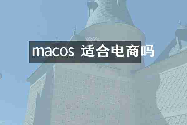 macos 适合电商吗
