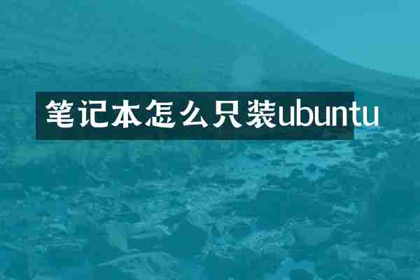 笔记本怎么只装ubuntu