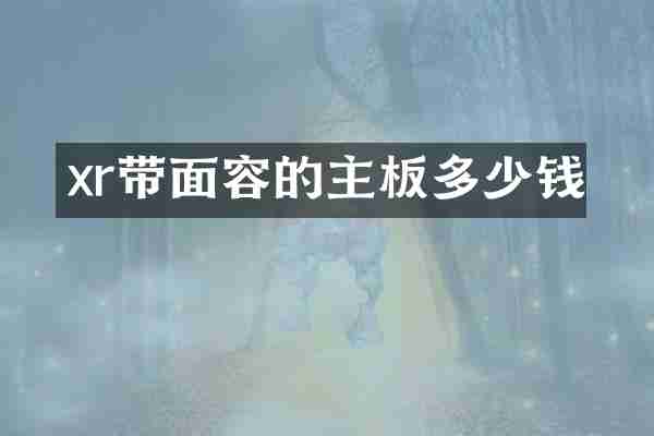 xr带面容的主板多少钱