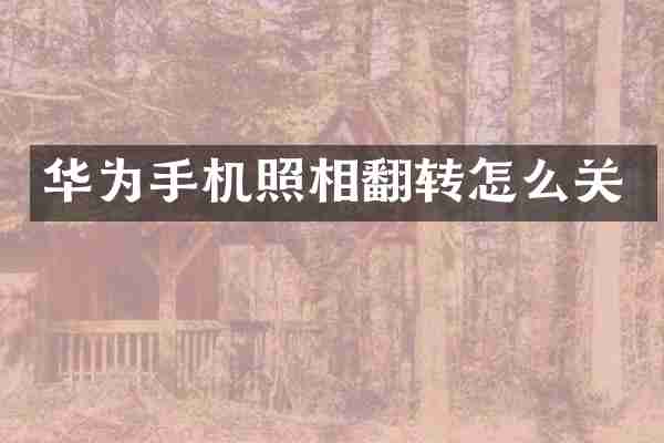 华为手机照相翻转怎么关