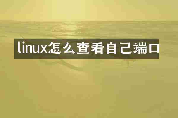linux怎么查看自己端口