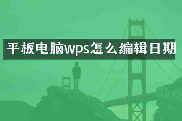 平板电脑wps怎么编辑日期