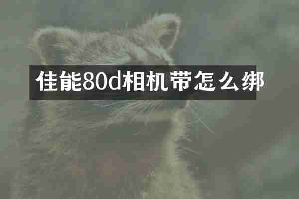 佳能80d相机带怎么绑