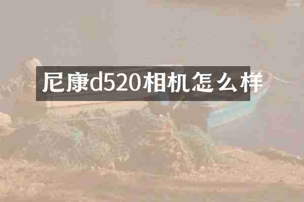 尼康d520相机怎么样