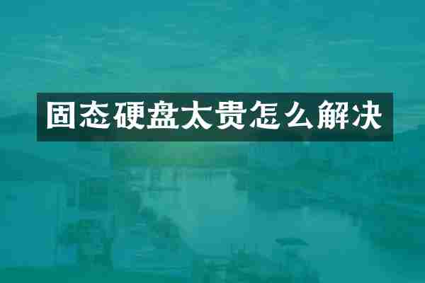 固态硬盘太贵怎么解决
