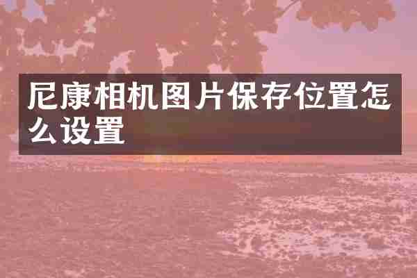 尼康相机图片保存位置怎么设置