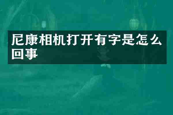 尼康相机打开有字是怎么回事