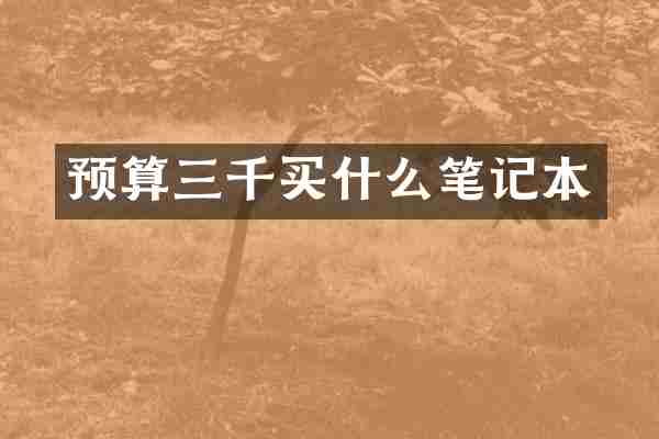 预算三千买什么笔记本