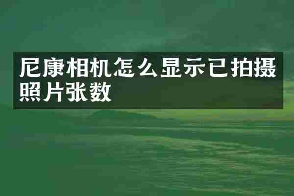 尼康相机怎么显示已拍摄照片张数