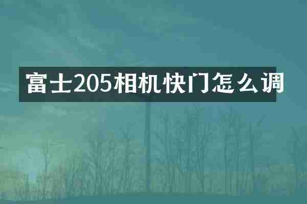 富士205相机快门怎么调