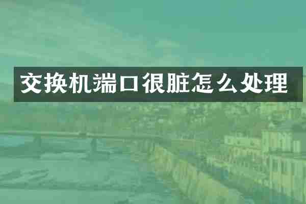 交换机端口很脏怎么处理