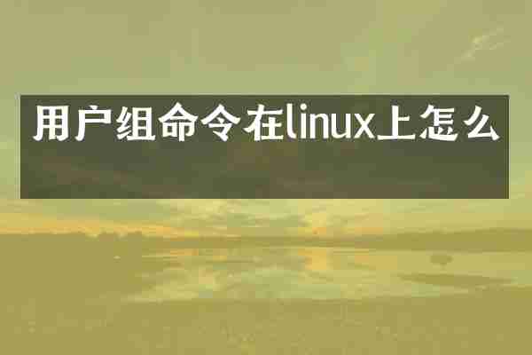 用户组命令在linux上怎么打