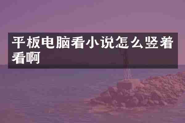 平板电脑看小说怎么竖着看啊