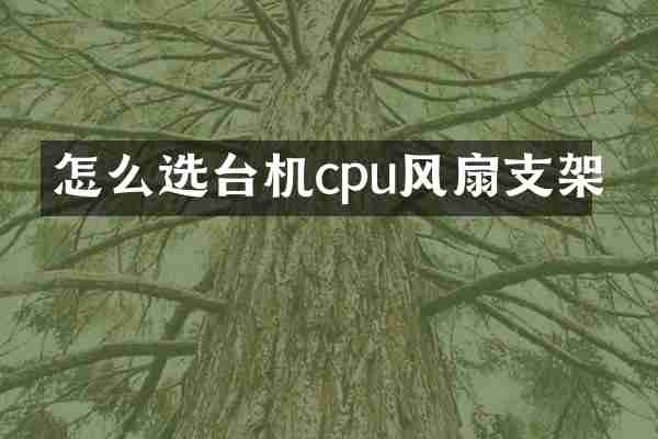 怎么选台机cpu风扇支架