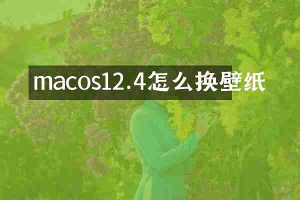 macos12.4怎么换壁纸