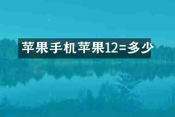 苹果手机苹果12=多少