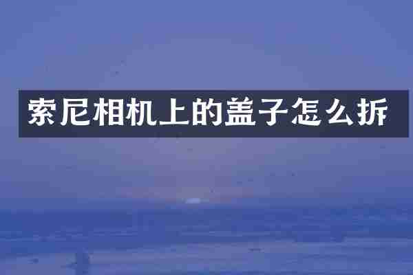 索尼相机上的盖子怎么拆