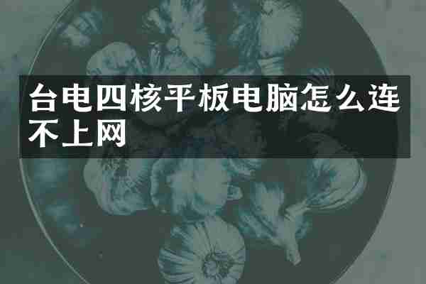 台电四核平板电脑怎么连不上网