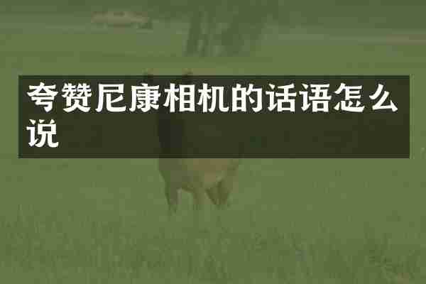 夸赞尼康相机的话语怎么说