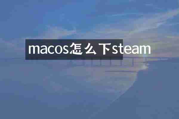 macos怎么下steam