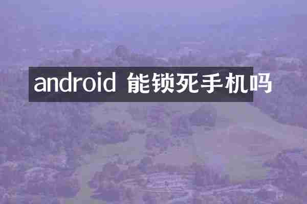 android 能锁死手机吗