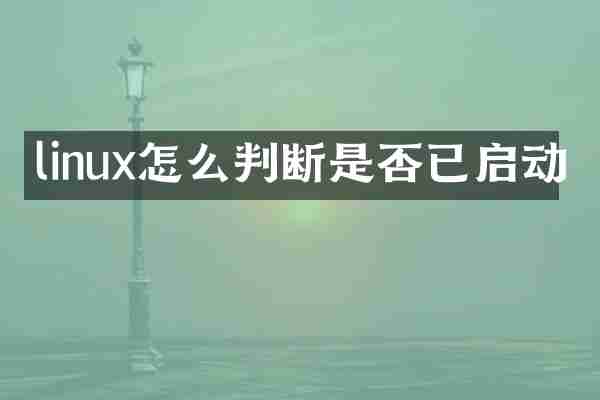 linux怎么判断是否已启动