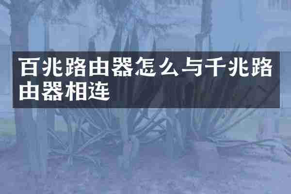 百兆路由器怎么与千兆路由器相连