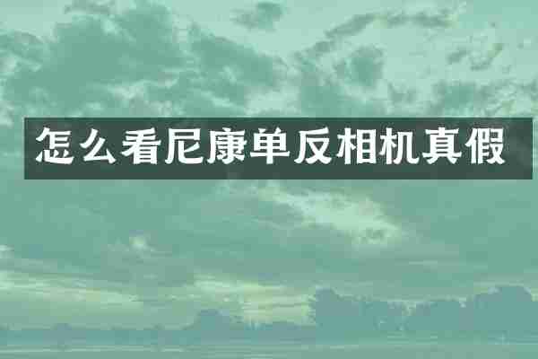 怎么看尼康单反相机真假