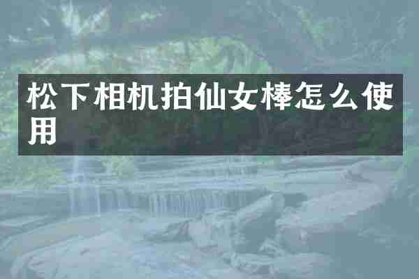 松下相机拍仙女棒怎么使用