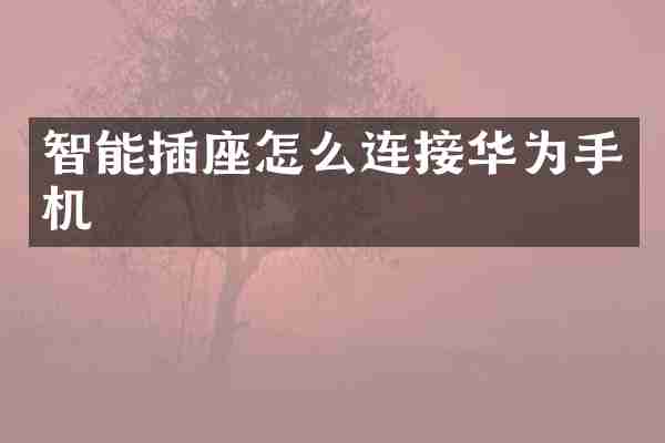 智能插座怎么连接华为手机