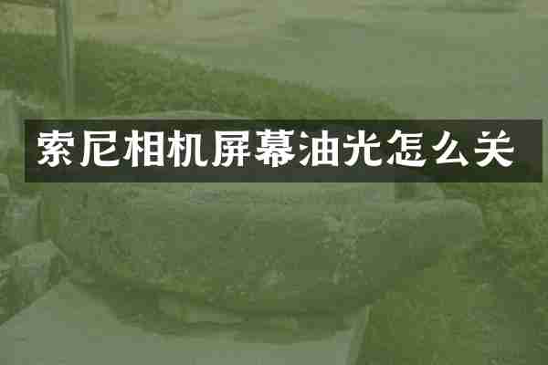 索尼相机屏幕油光怎么关