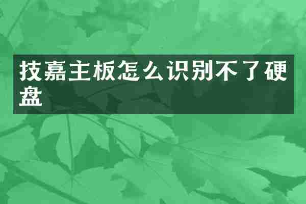 技嘉主板怎么识别不了硬盘